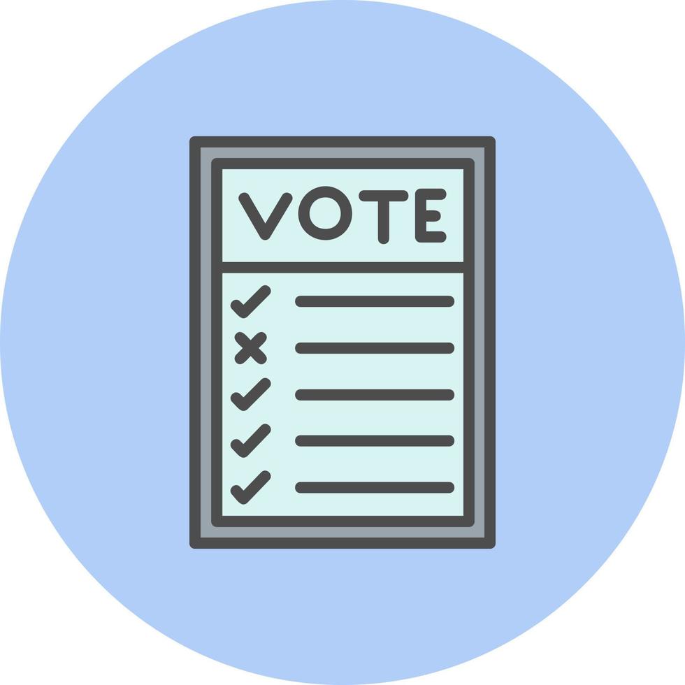Ballot Paper Vector Icon