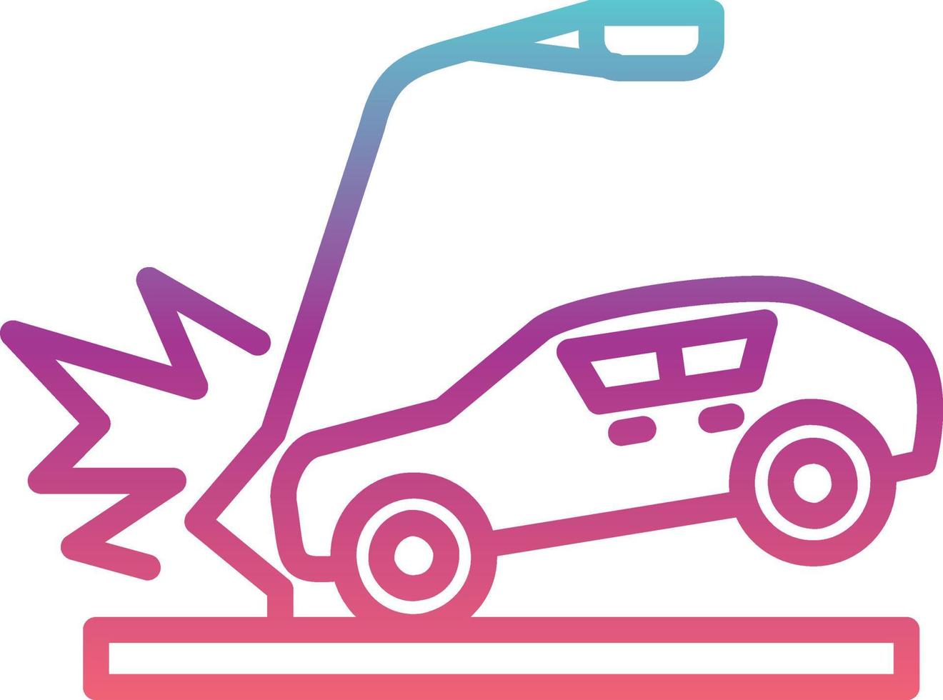 icono de vector de coche de accidente