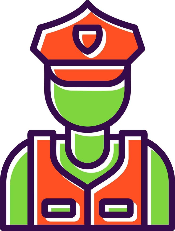 Security Guard Vector Icon Design