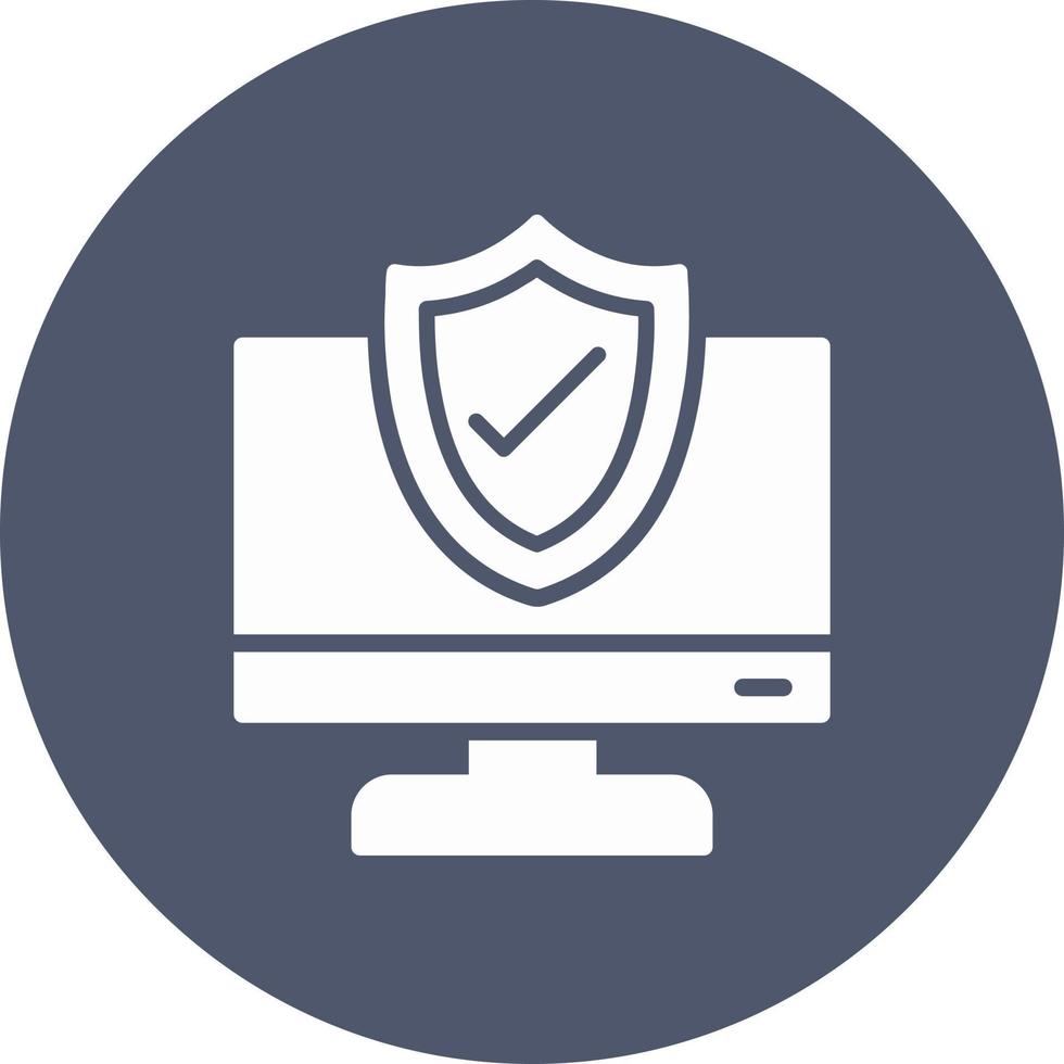 Computer Insurance Vector Icon