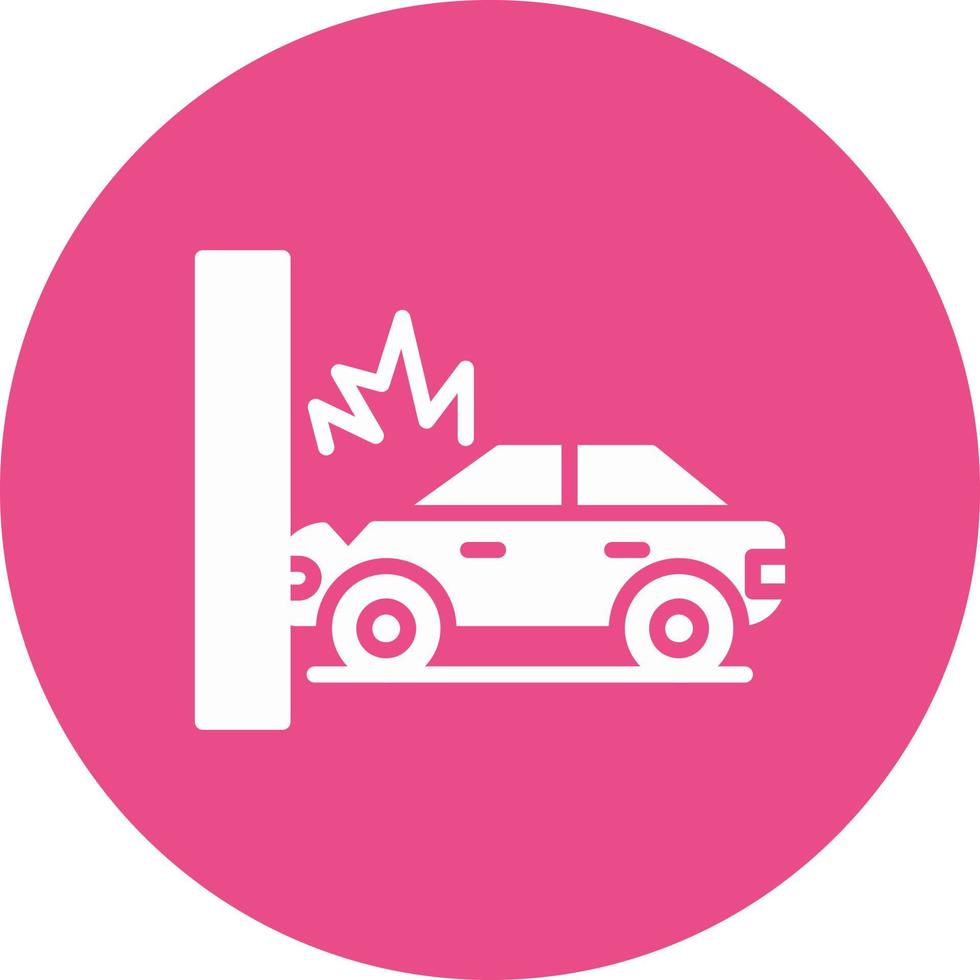 icono de vector de coche de accidente