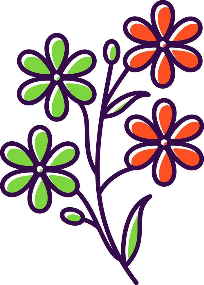 Alpine Forget Me Not Vector Icon Design