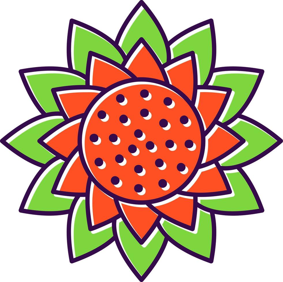 diseño de icono de vector de girasol