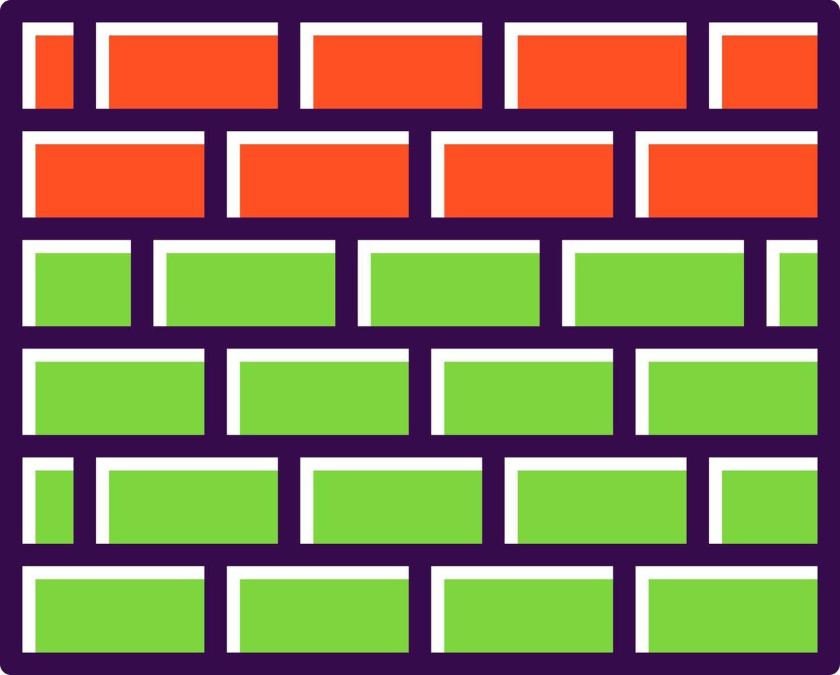 Brickwall Vector Icon Design