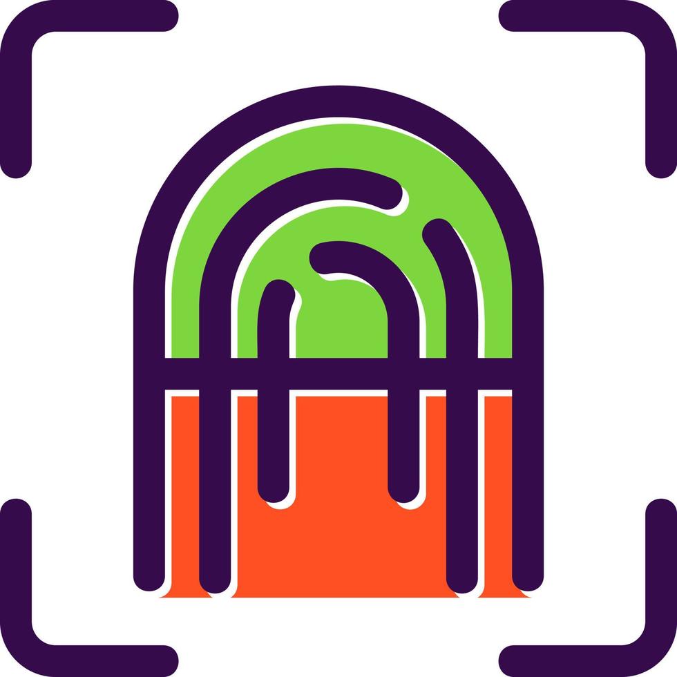 Fingerprint Scan Vector Icon Design