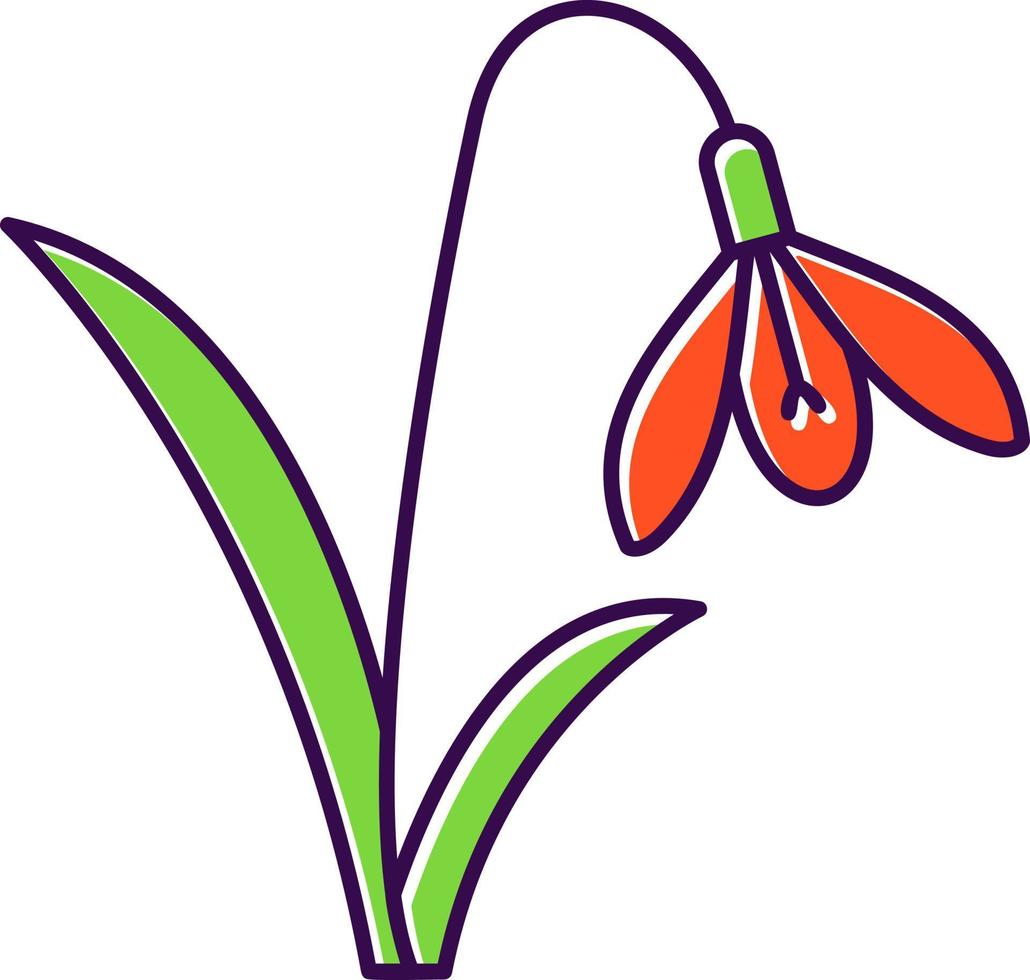 Snowdrop Vector Icon Design