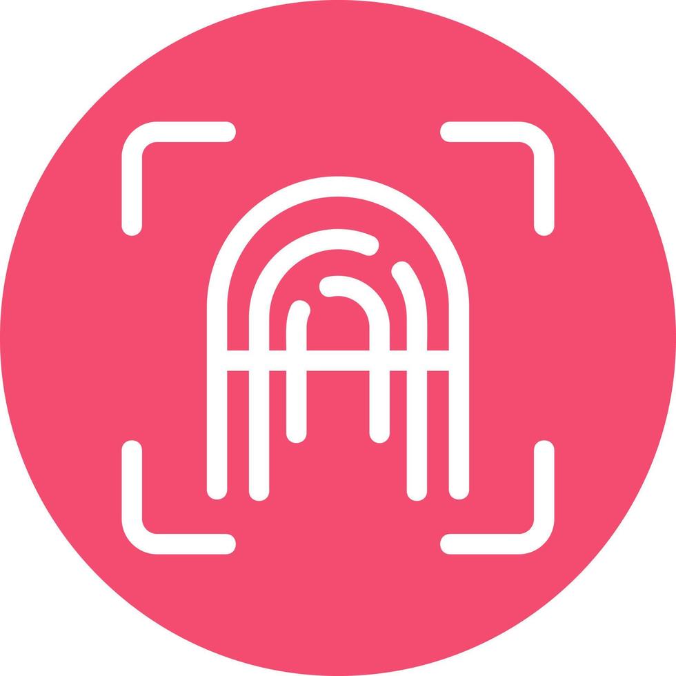 Fingerprint Scan Vector Icon Design