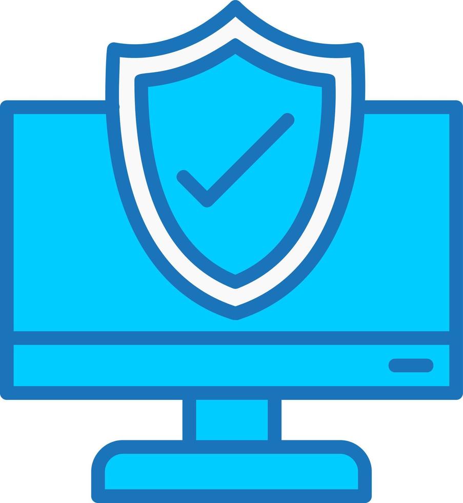 Computer Insurance Vector Icon