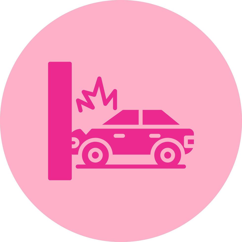 icono de vector de coche de accidente