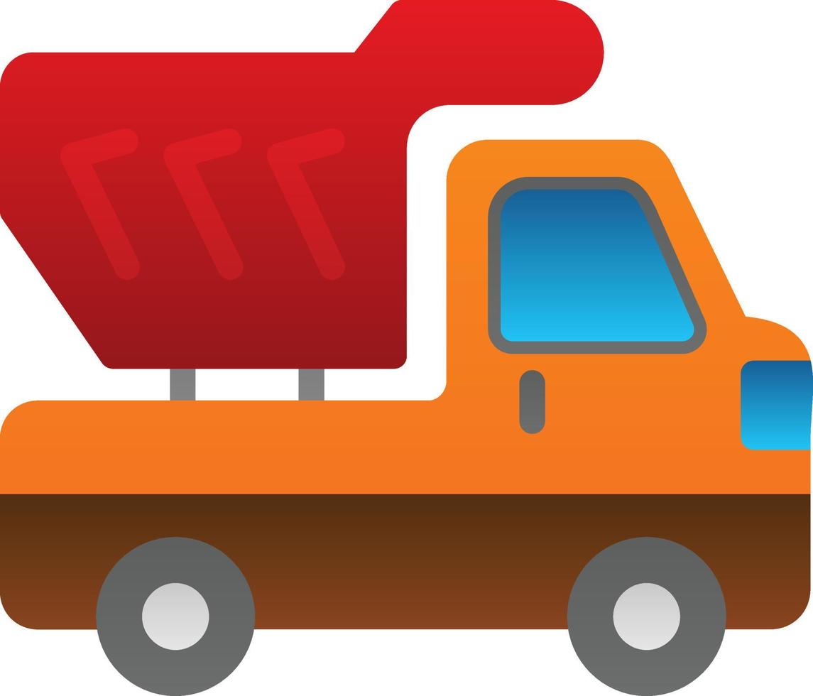 Dump Truck Vector Icon Design