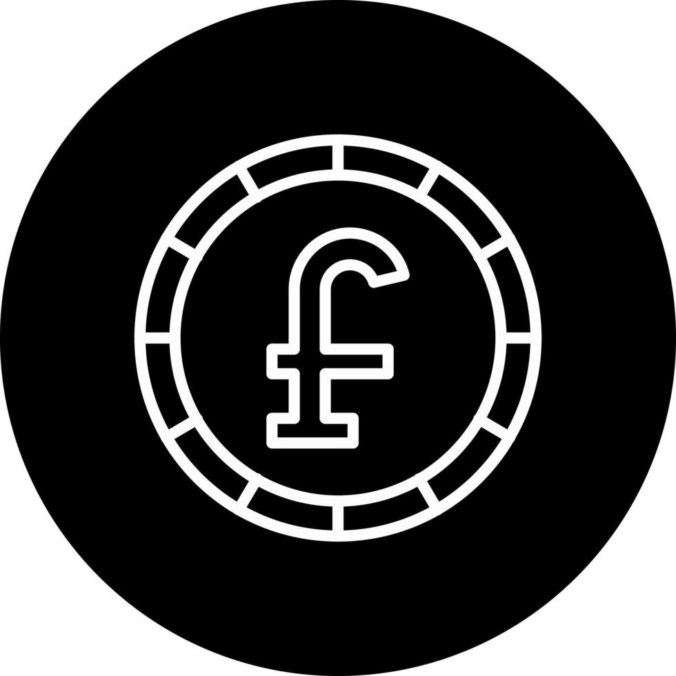 icono de vector de moneda de libra