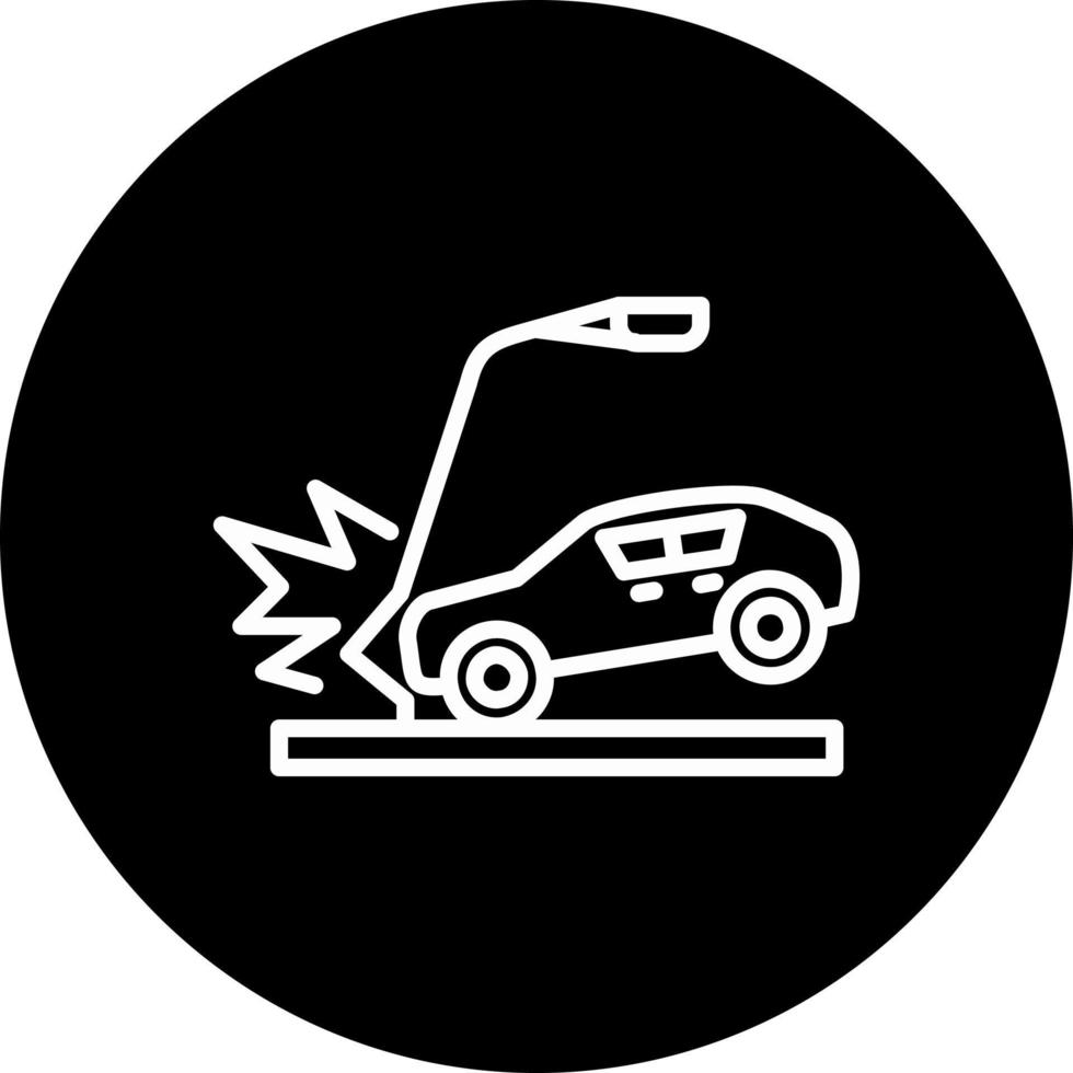 icono de vector de coche de accidente
