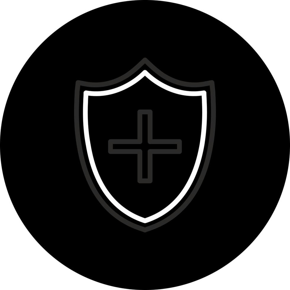 icono de vector de escudo de protección médica