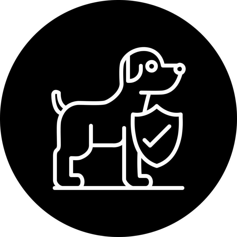icono de vector de seguro de mascota