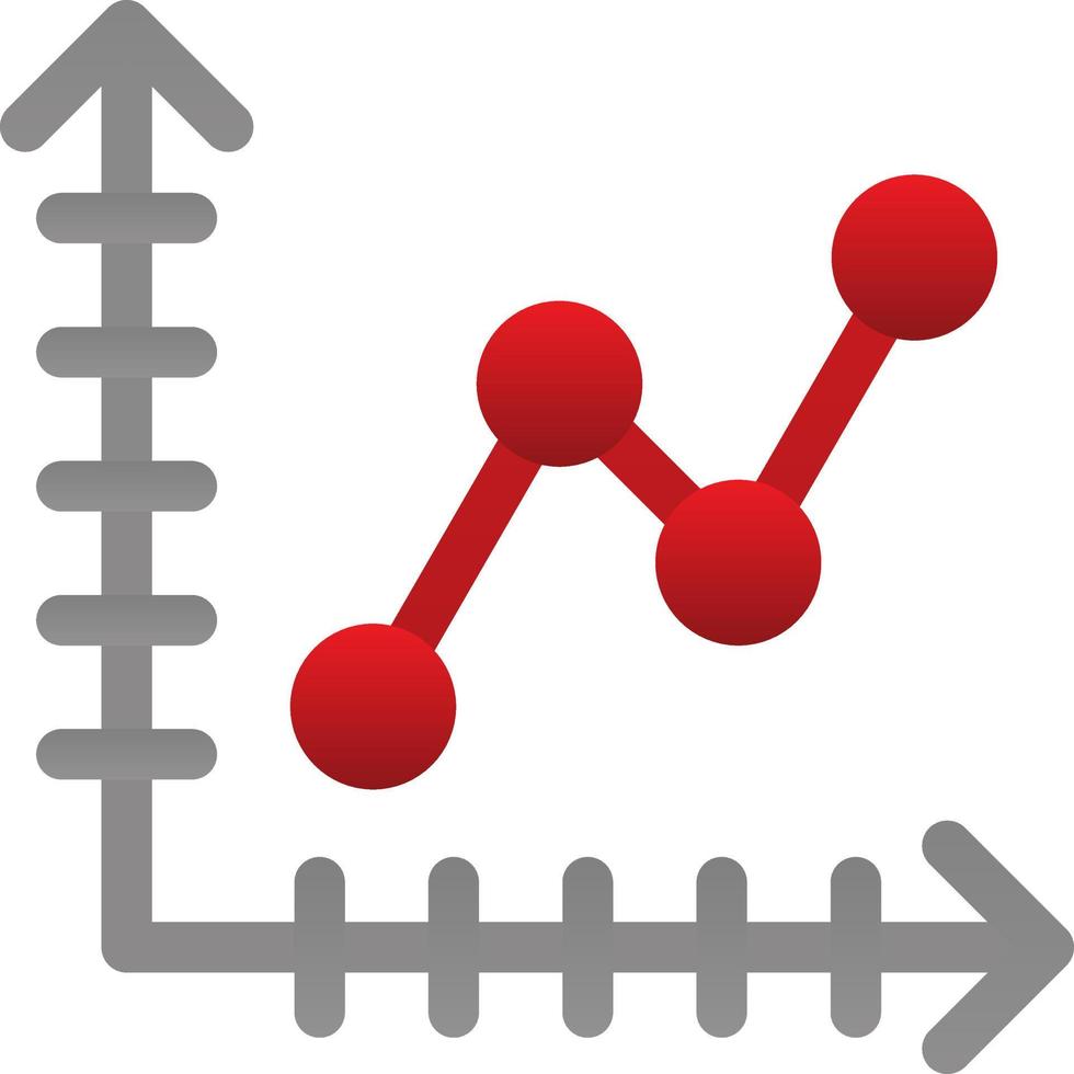 Line Graph Vector Icon Design