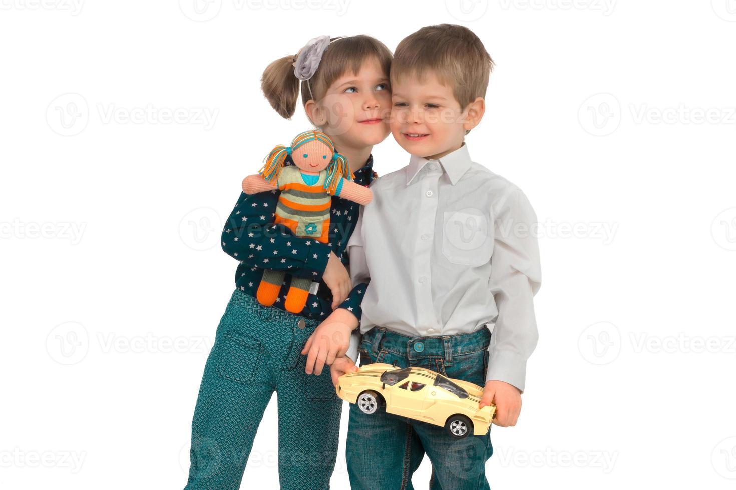Children with toys photo