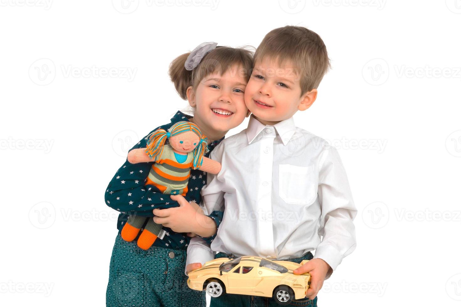 Children with toys photo