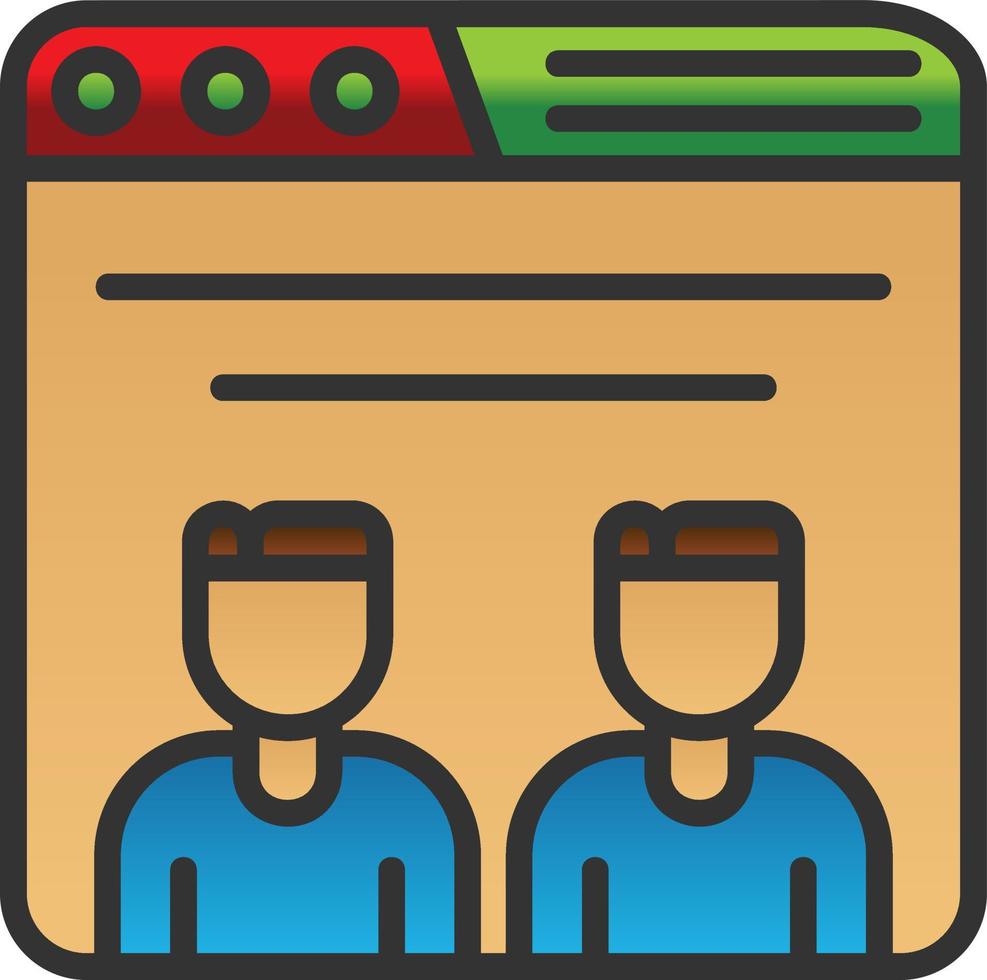 Online Meeting Vector Icon Design