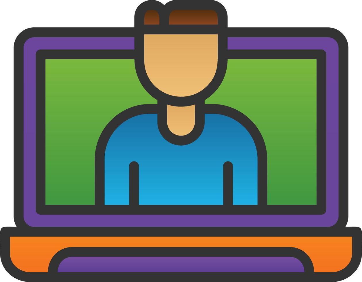 Video Call Vector Icon Design