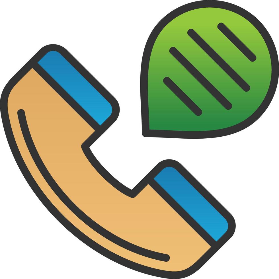 diseño de icono de vector de llamada telefónica