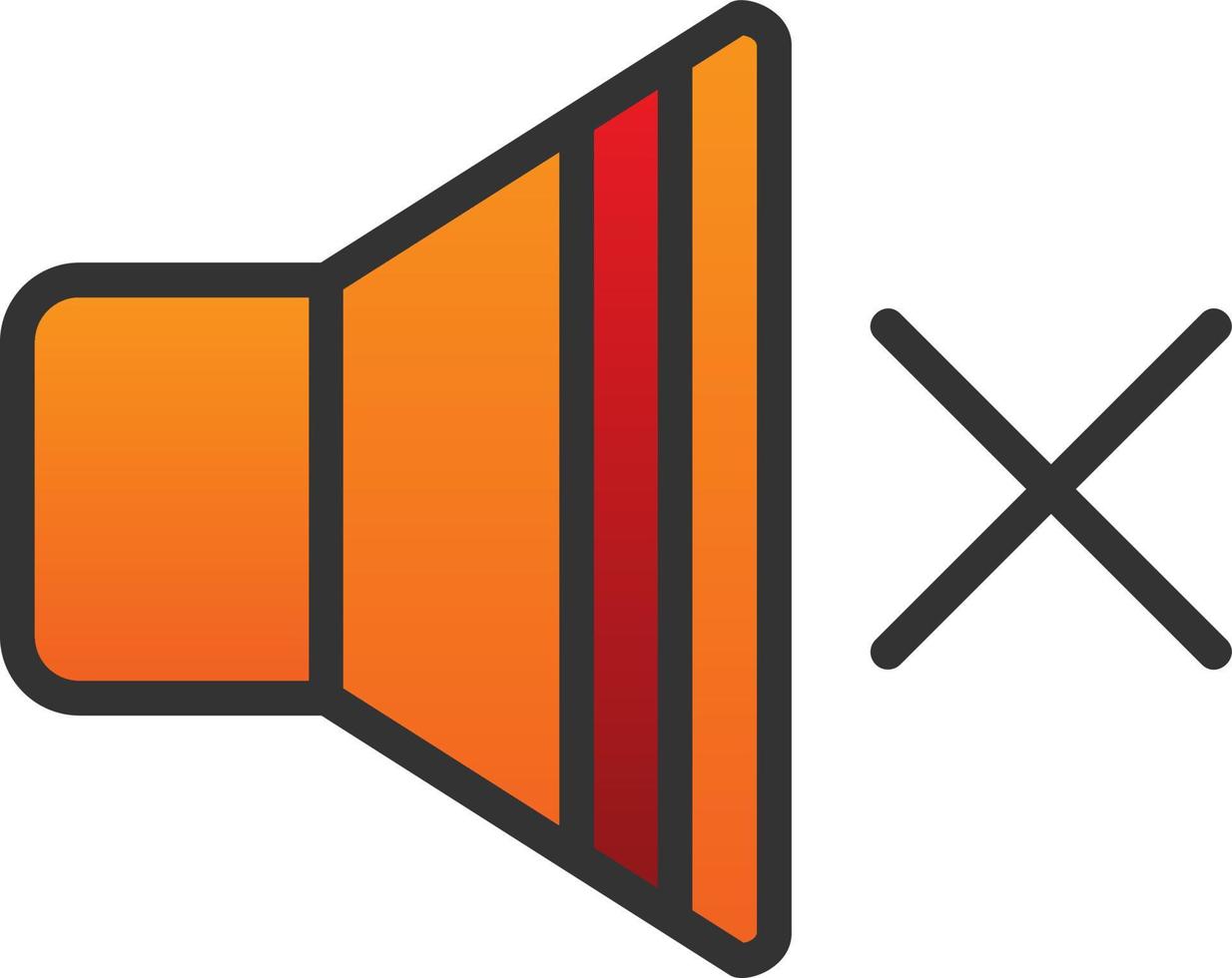 Mute Vector Icon Design