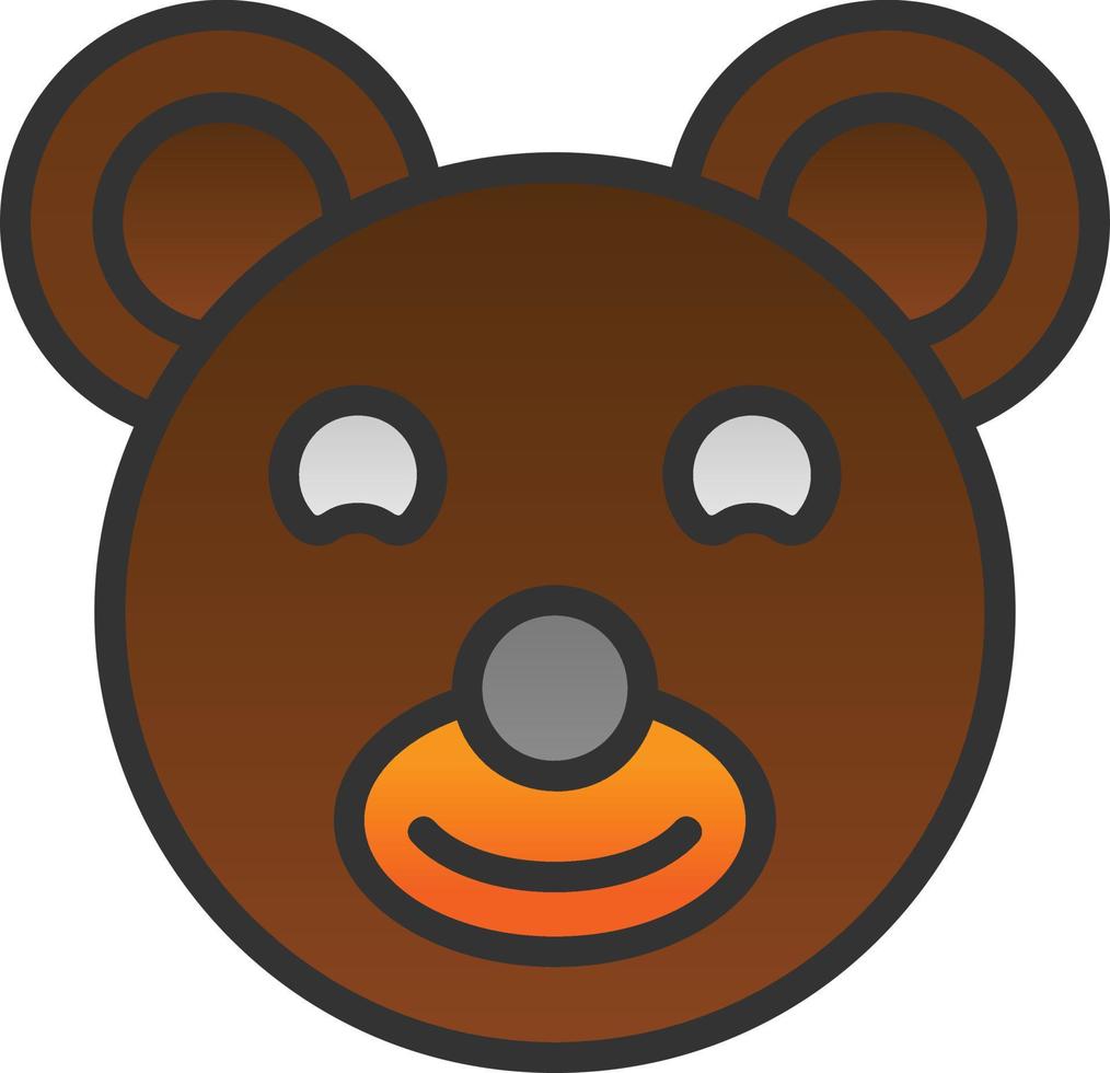 diseño de icono de vector de oso de peluche