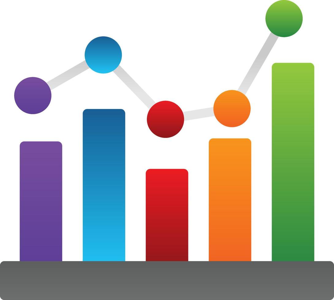 Bar Chart Vector Icon Design