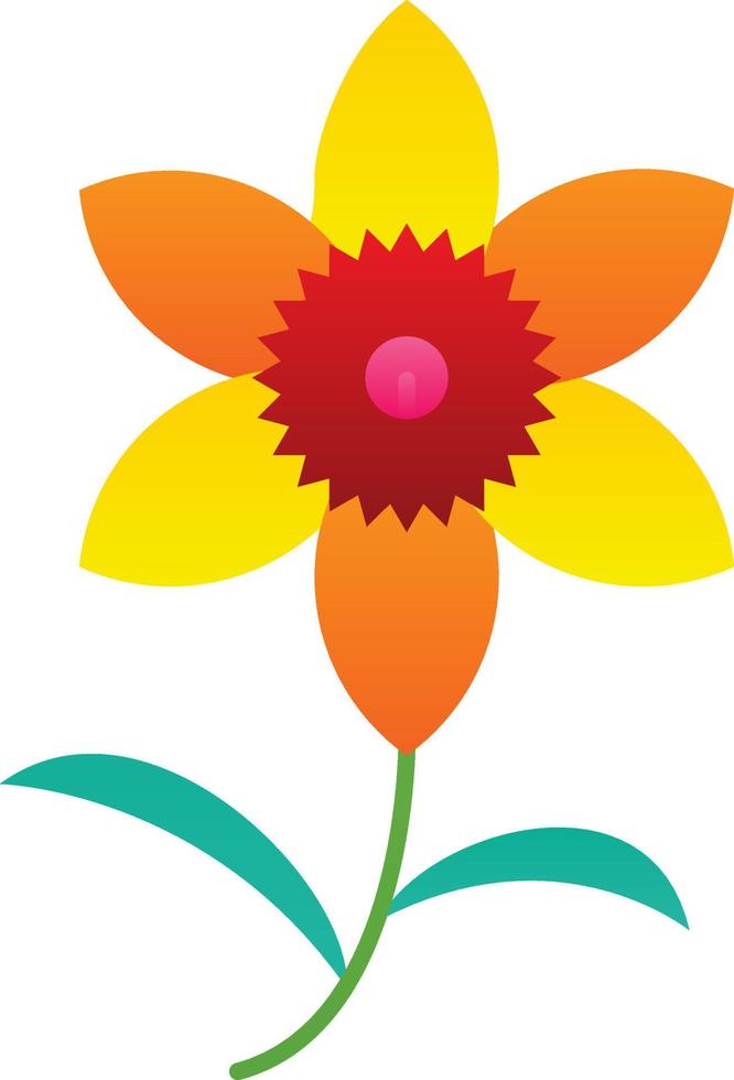 Daffodil Vector Icon Design