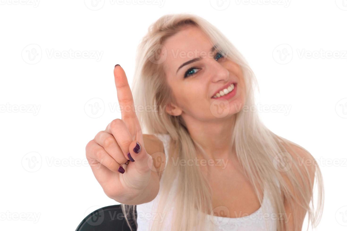 Woman on a white background photo