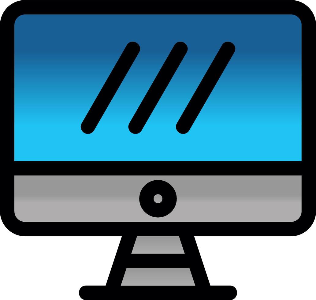 Monitor Screen Vector Icon Design