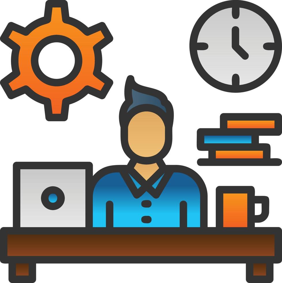 Workaholic Vector Icon Design