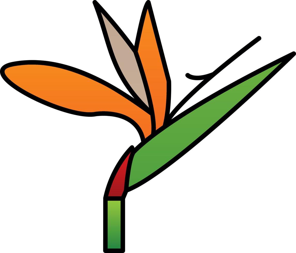 Bird Of Paradise Vector Icon Design