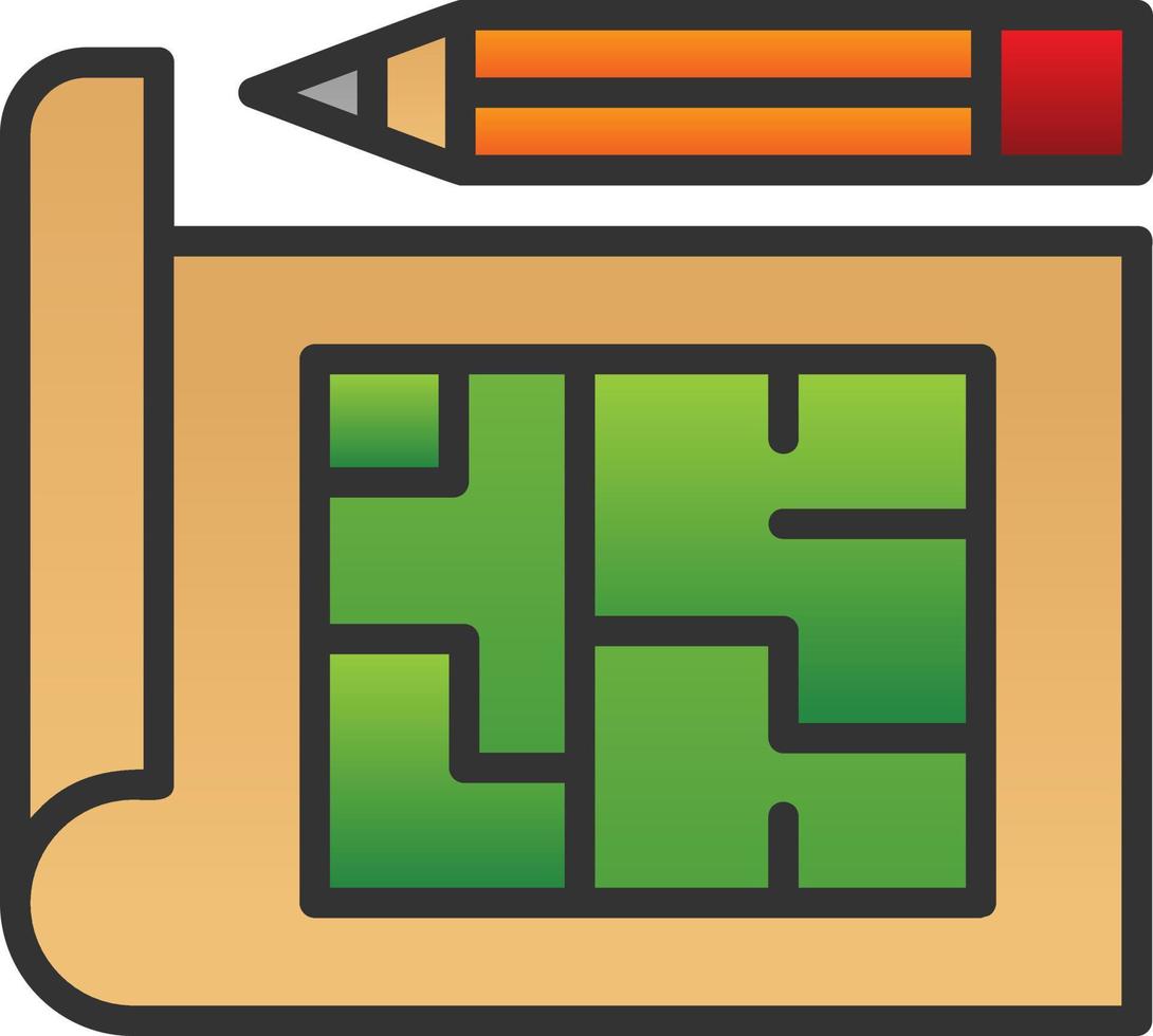 Building Plan Vector Icon Design