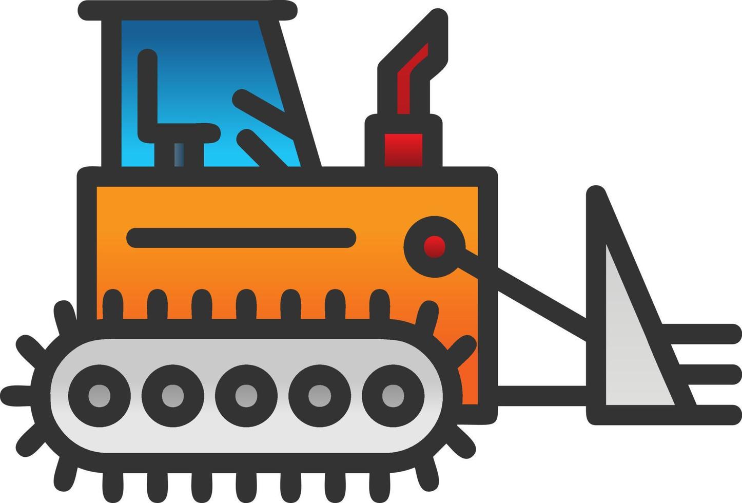 Bulldozer Vector Icon Design