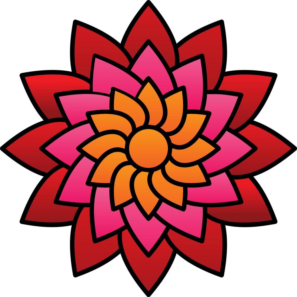 Dahlia Vector Icon Design