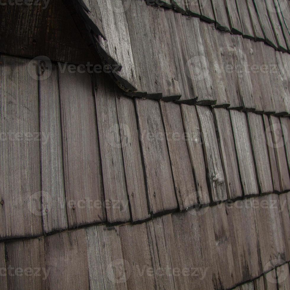 texture of the old wooden roof photo