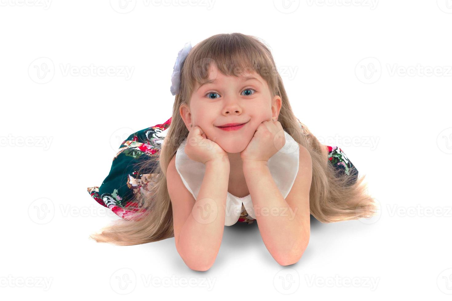 Little girl in a dress photo