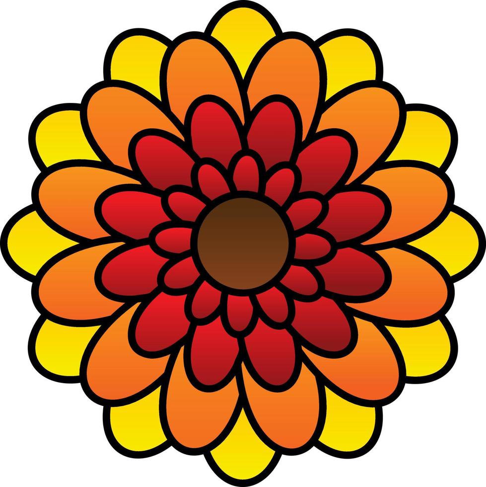 Chrysanthemum Vector Icon Design