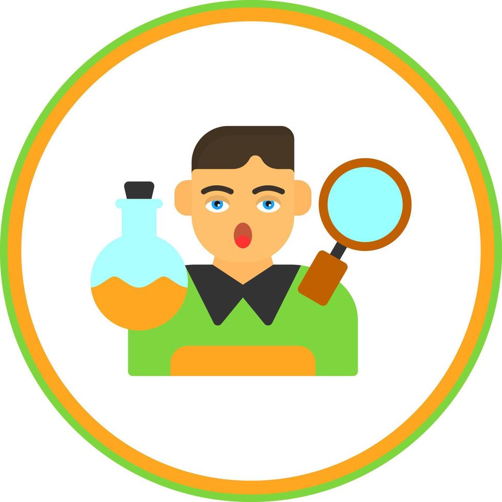 Researcher Vector Icon Design