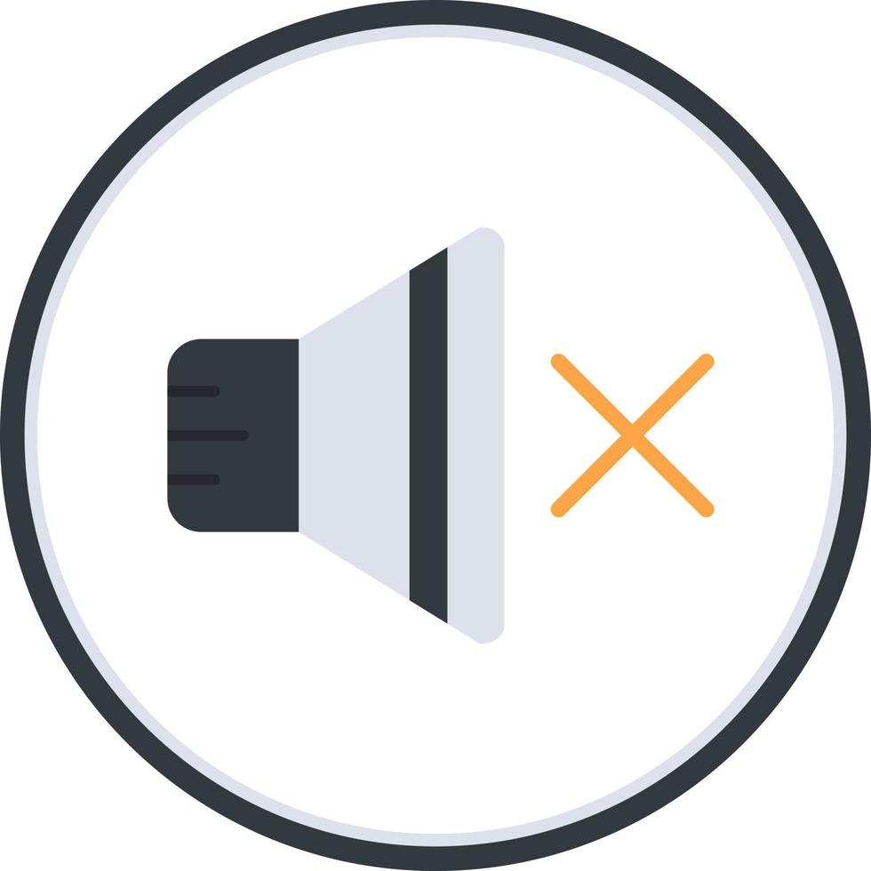Mute Vector Icon Design