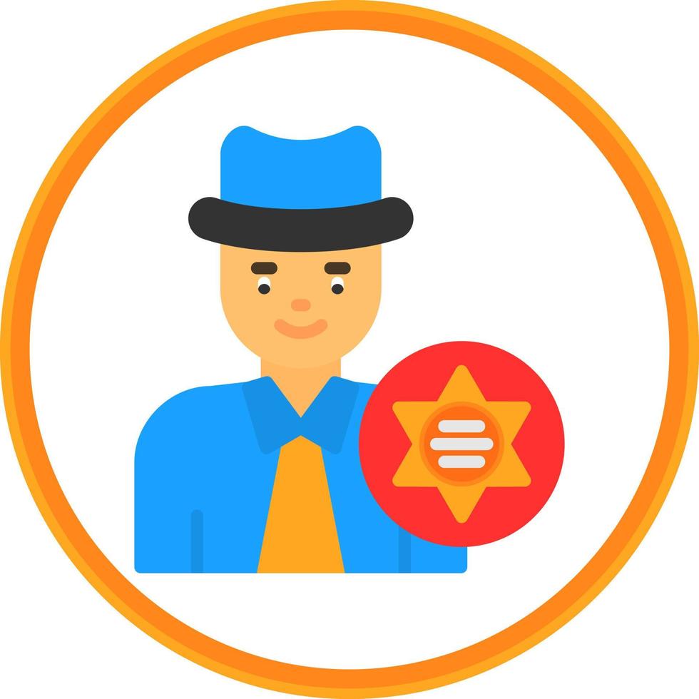 Sheriff Vector Icon Design