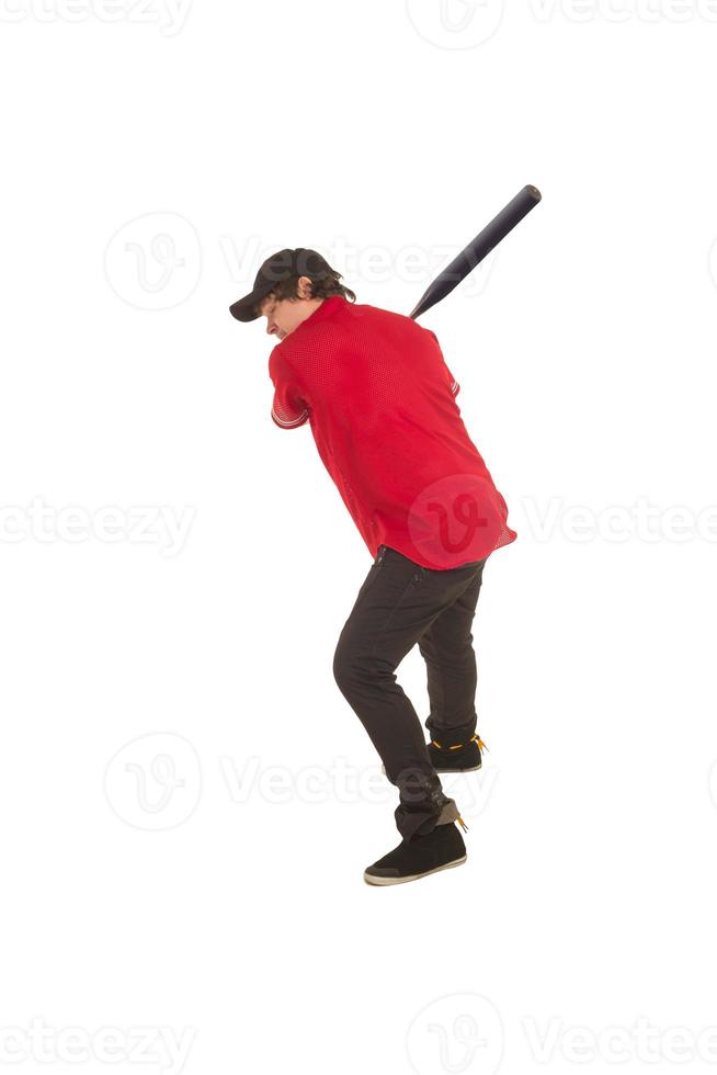 Baceball player with a bat photo