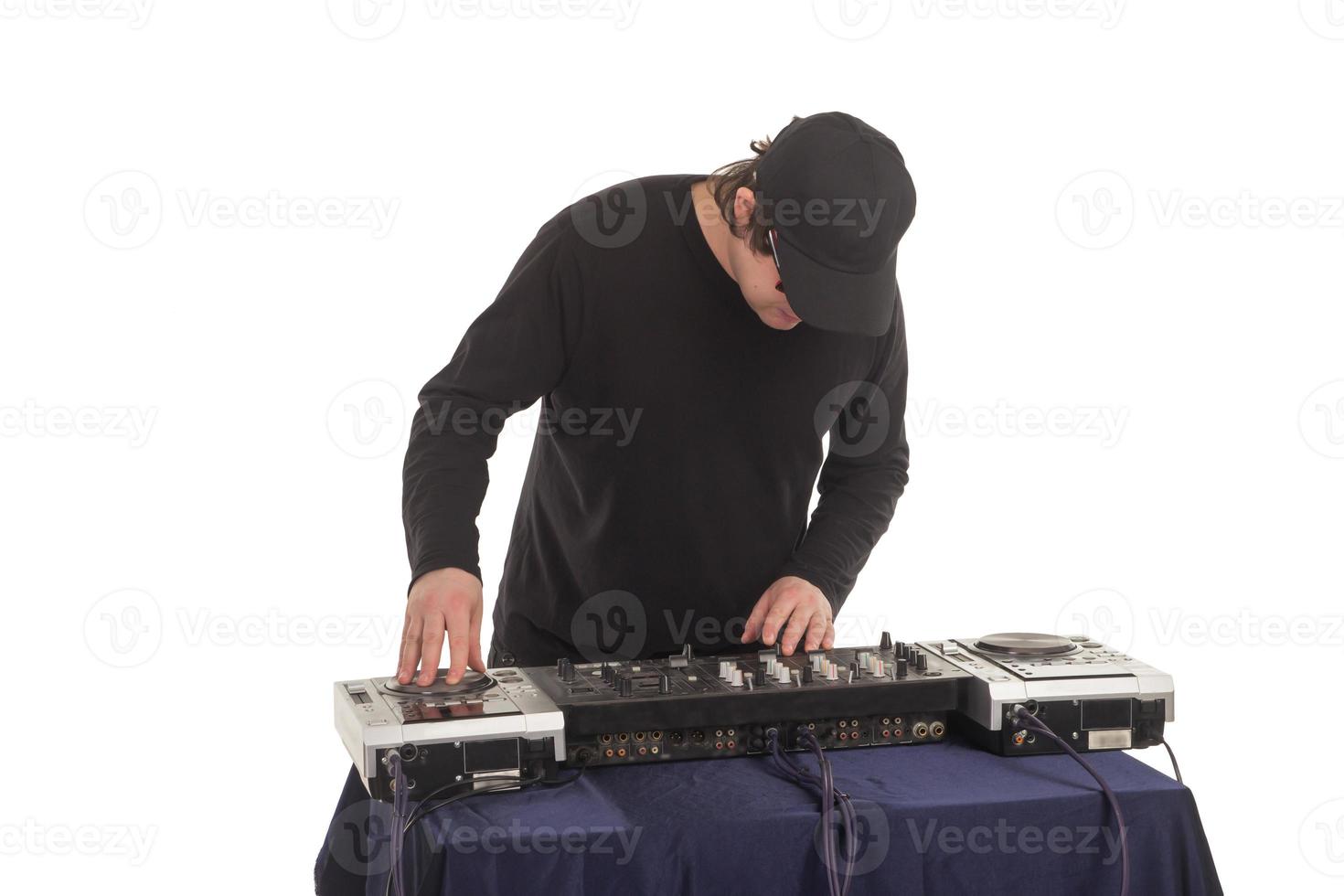 DJ with the mixer photo