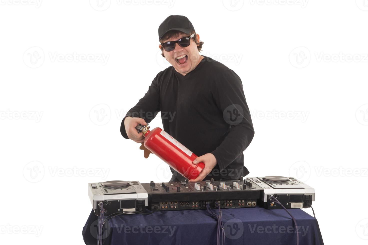 DJ with the mixer photo