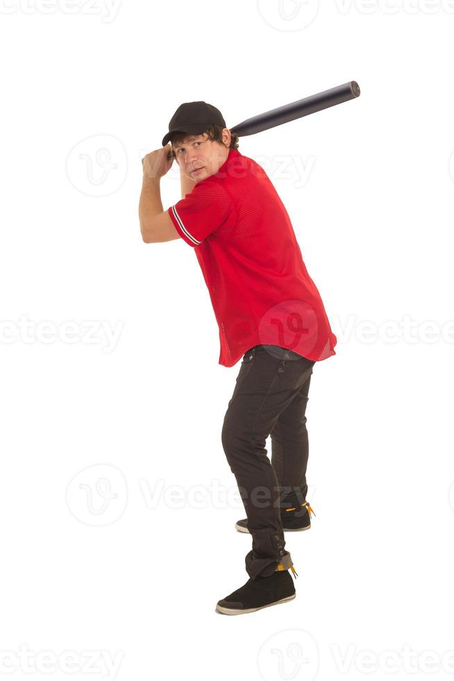 jugador de béisbol con un bate foto
