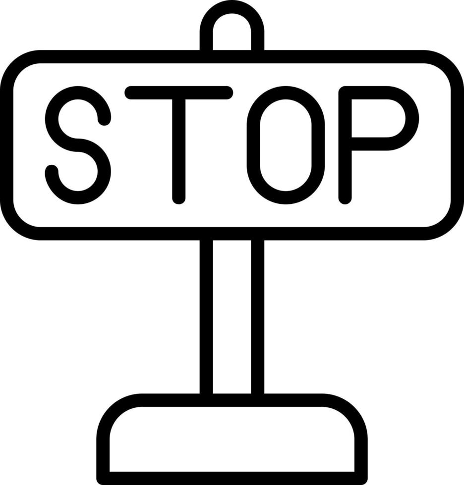 Stop Vector Icon Design