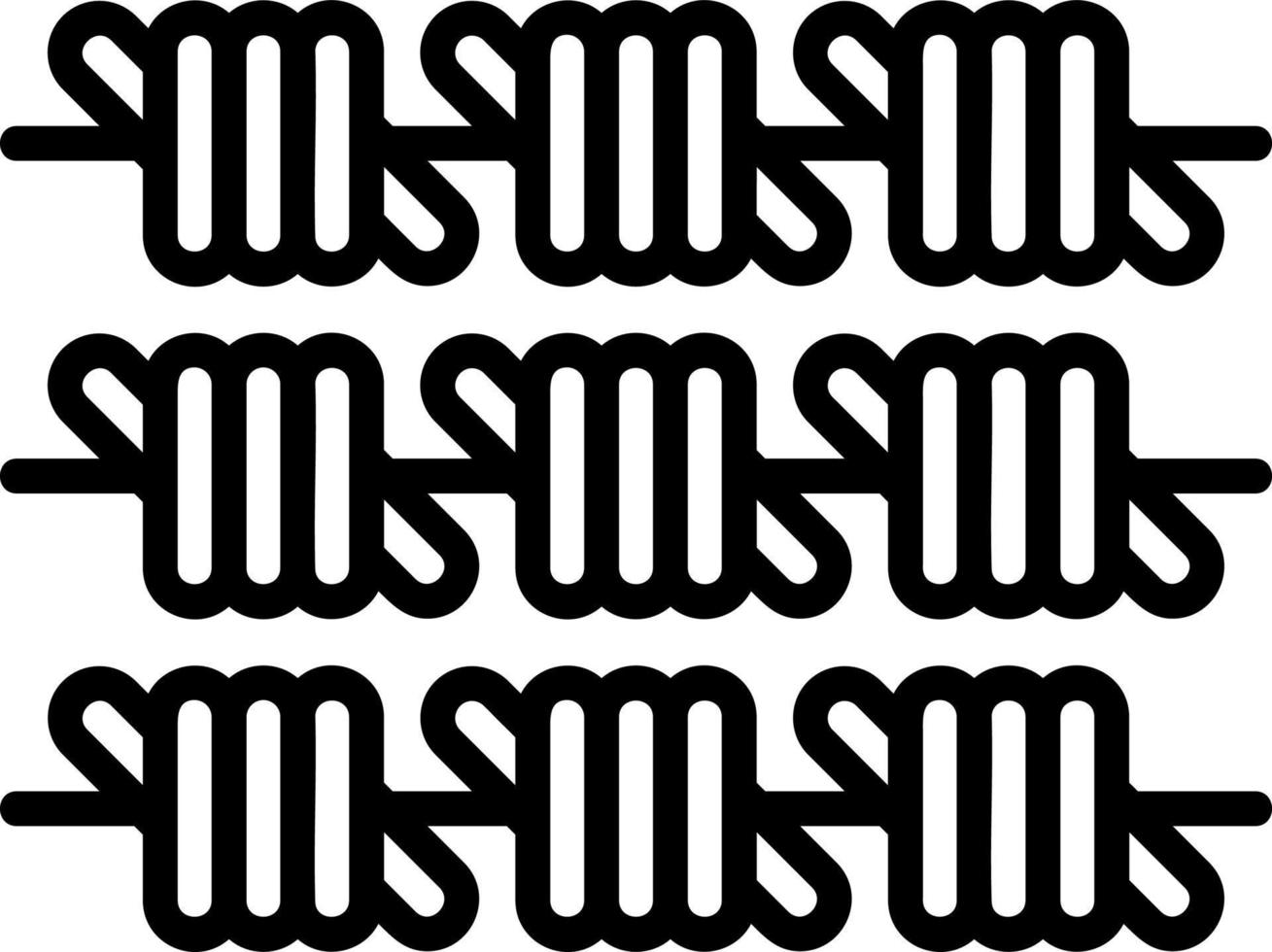 Barbed Wire Vector Icon Design