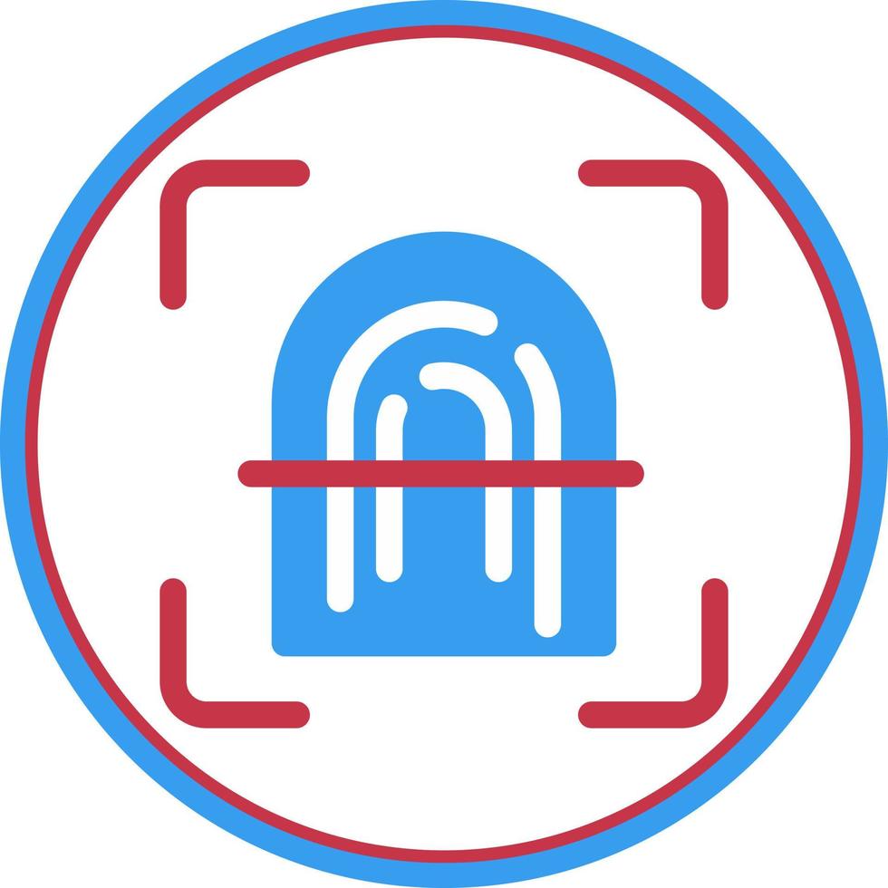 Fingerprint Scan Vector Icon Design