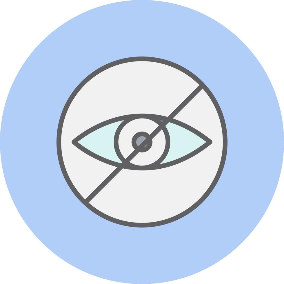 icono de vector de ojos cerrados