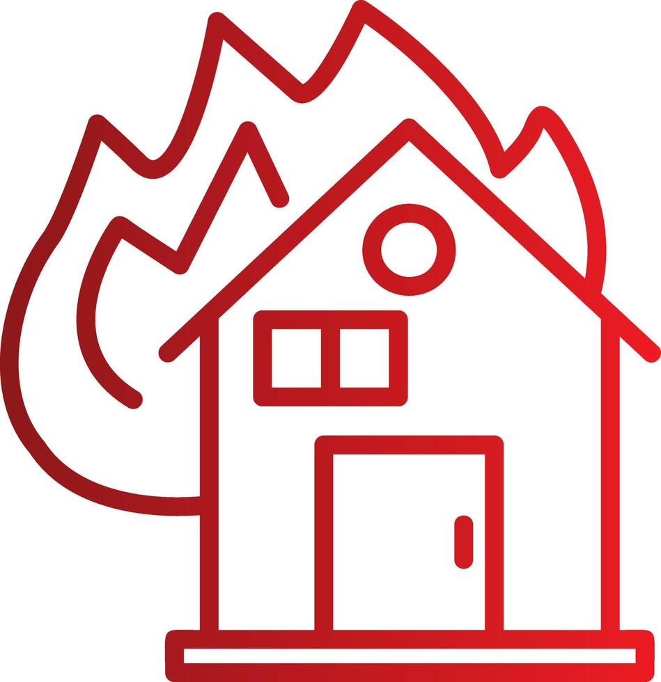 House Burning Vector Icon